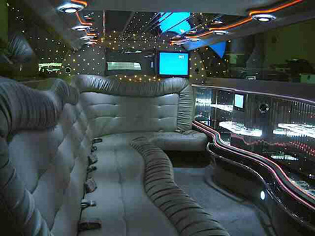 Interior of Excursion SUV Limousine