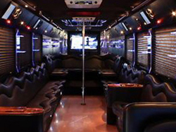 Interior of bus limo 45 passengers