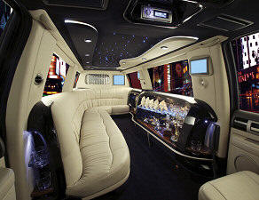 Interior of SUV Limousine
